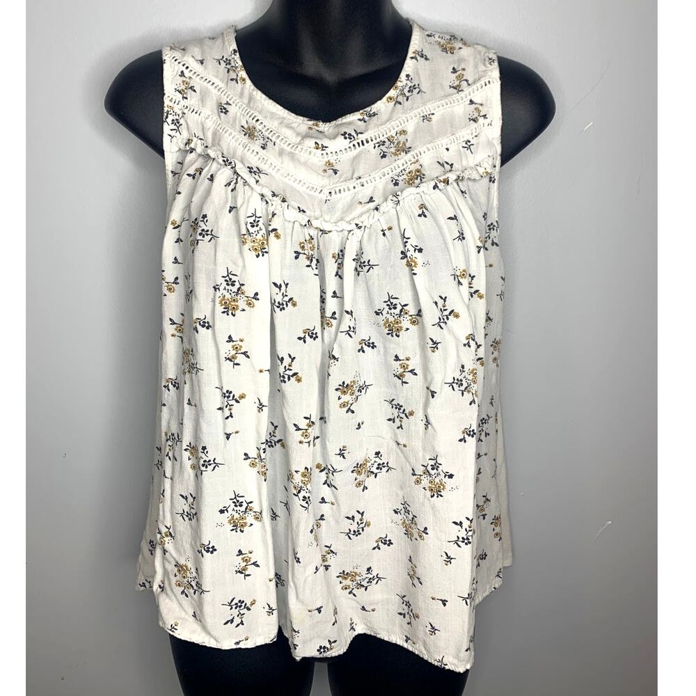 Ember Jr. XL White Floral Flowy Tank